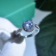 anillos ajustables de moissanita de corazones y flechas para mujer
