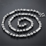 cadena plateada con bolas antiguo para hombre