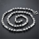 cadena plateada con bolas antiguo para hombre