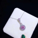 collares hermosos de cuarzo rosa con diamantes para mujer