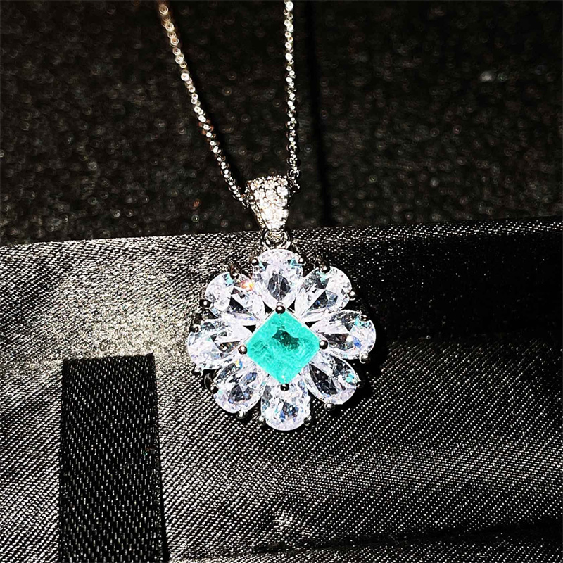 collar de cristal y natuaral topacio para mujer