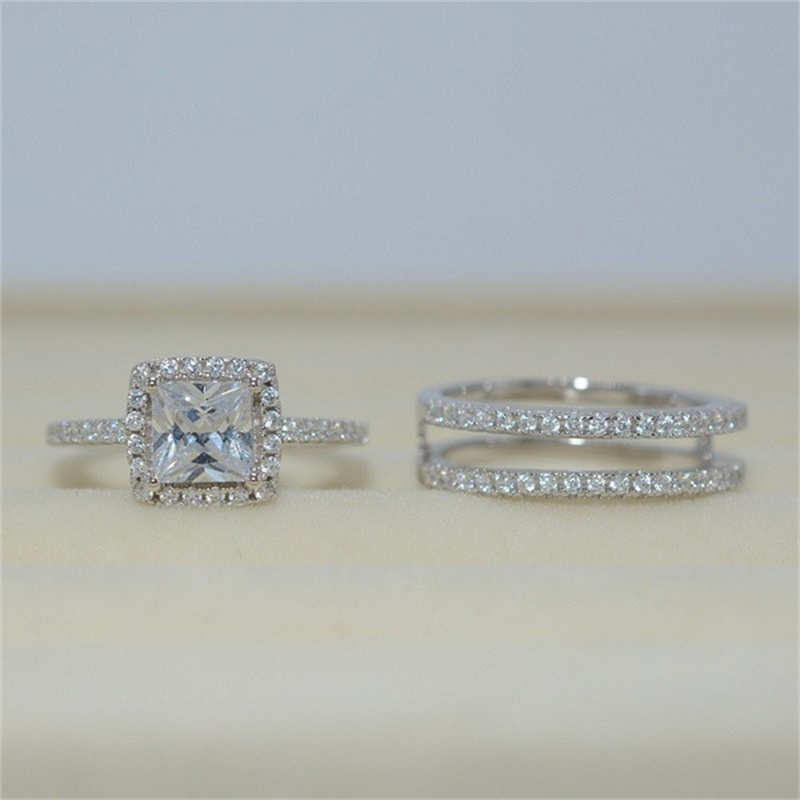 anillos de promesa de diamantes personalizados para mujer