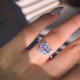 anillos bonitos de compromiso de corazon de diamnate para mujer