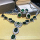 collar de natural esmeralda con diamantes para madres