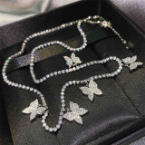 collares personalizados de mariposa con diamantes de moda para mujer