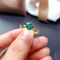 anillos bonitos de verde moissanita para dama