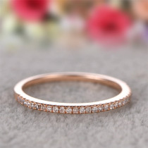 anillo oro rosa con diamantes para chica