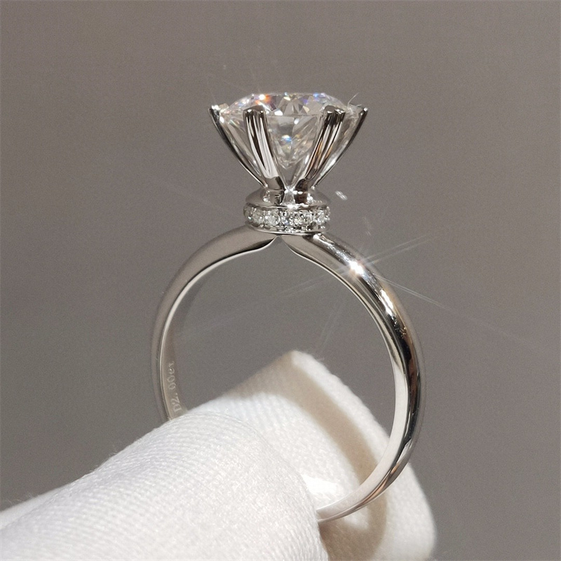 anillos sencillos de oro blanco pt950 ajustables para mujer
