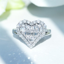 anillos bonitos de corazon de diamantes para mujer