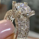 anillos lujos de diamante brillante circonita para mujer