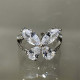 anillos lujos de mariposa de diamantes de moda para mujer