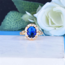 anillos de promesa de azul topacio con diamantes ajustables para mujer