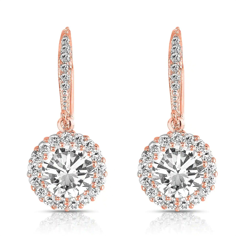 aretes de oro blanco con diamantes para mujer