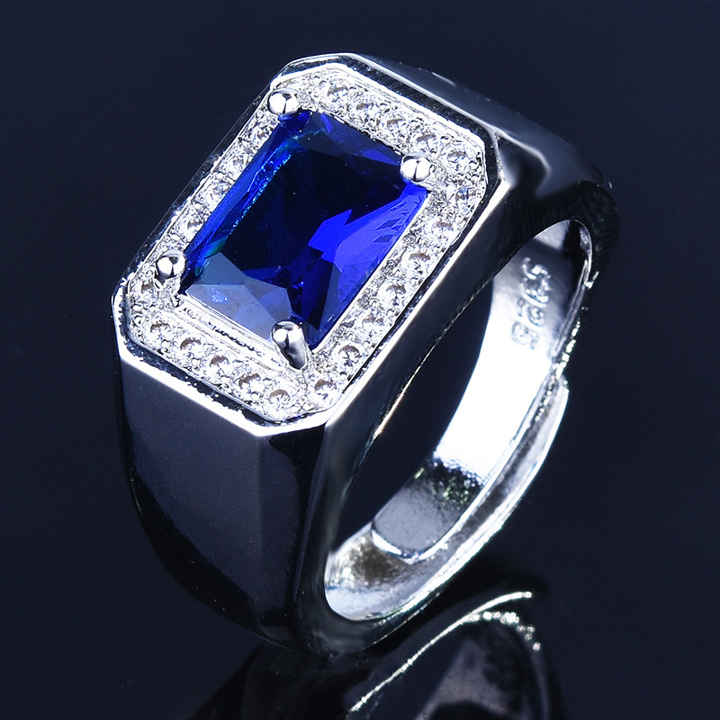 Zafiro anillo hombre new arrivals