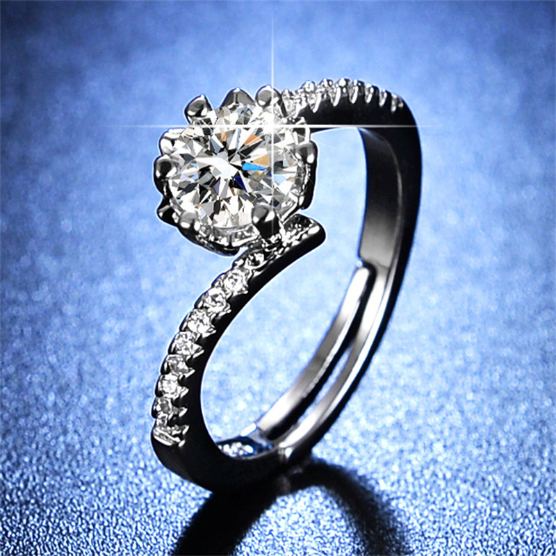 anillos bonitos de diamante de moda para mujer