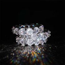 anillos lujos de matrimonio de diamantes para mujer