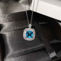colgante de azul zafiro con diamantes para novias