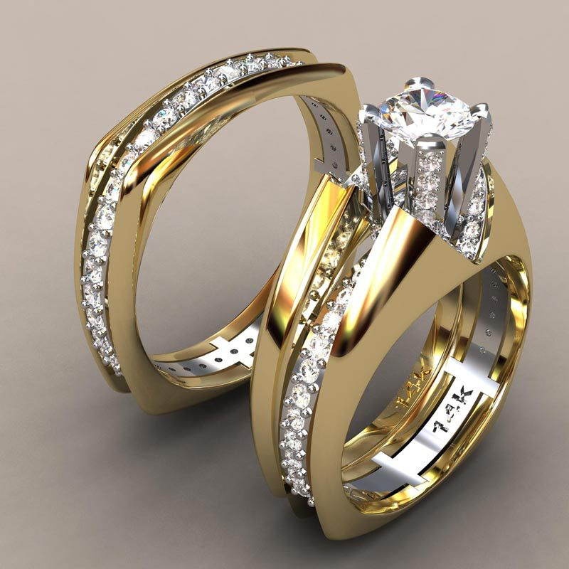 anillos de compromiso de oro 18k de diamante para mujer