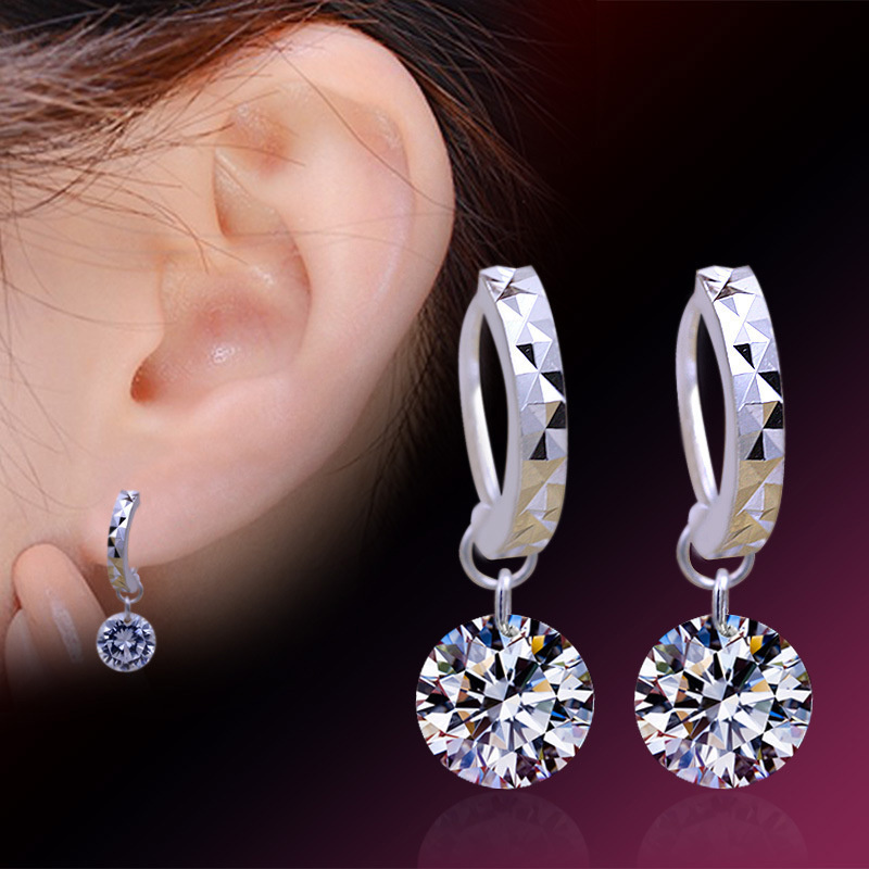 aretes personalizados de diamante de moda para mujer