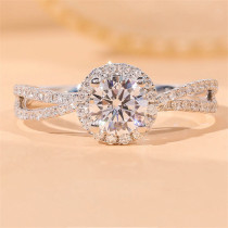 anillos bonitos de pt950 con diamante para mujer