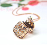 collares personalizados de oro 18k con diamantes de moda para mujer