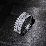 anillos personalizados de circonita de moda para mujer