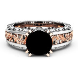 anillos de oro rosa 14k con diamantes para dama