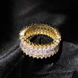 anillos personalizados de circonita de moda para mujer