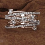 anillo de oro con diamante circonita personalizado para mujer