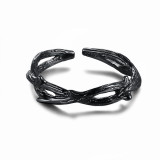 anillos personalizados plateado negra para parejas