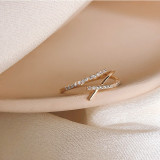 anillos ajustables plateados de moda para mujer