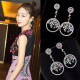 aretes bonitos plateado de moda para mujer