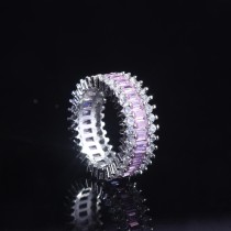 anillos de oro 18k con diamantes rosas de moda para mujer