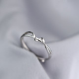 anillos sencillos plateados ajustables para mujer
