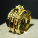 anillos lujos de oro de compromiso