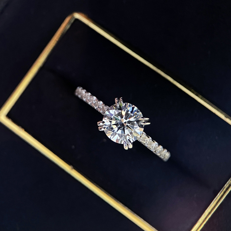 anillos lujos de diamante de moda para mujer