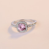 anillos sencillos de promesa de diamantes de moda para mujer