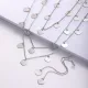 conjuntos con aretes de mujer en color plateado diseno nuevo con corazoncito