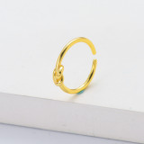 anillos de promesa en plata 925 color dorado estilo especial para mujer