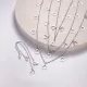 conjuntos con pendientes corazon vacio diseno especial triple cadena acero  silver para mujer