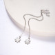 aretes de copo nieve aceropara mujer color plateado estilo simple