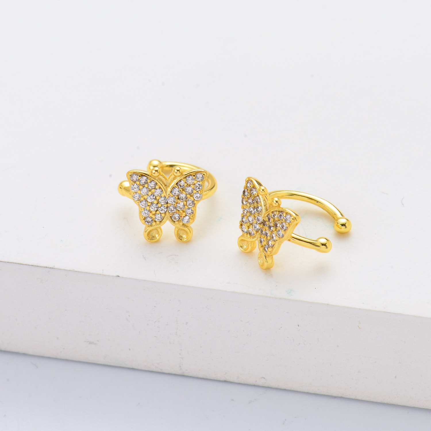 aretes de mariposa plata 925 con piedras estilo expecial para muejr