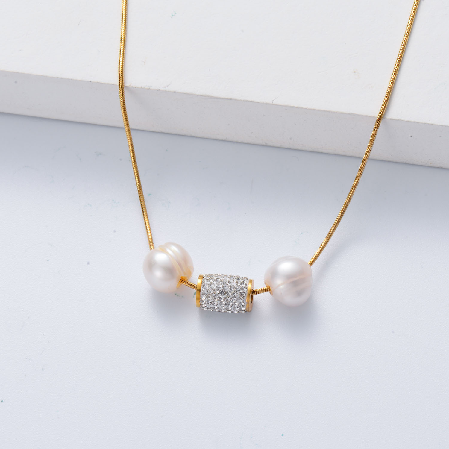 collar inicial de perlas para mujer por mayor