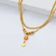 COLLARES DOBLE DE ACERO INOXIDABLE CON BOLITA Y COLGANTE POR MAYOR