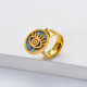 anillo de acero inoxidable con dije de ojito al por mayor