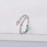 Anillos aesthetic de Plata 925 ajustable con Diamantes triturados moda