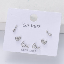 set de aretes plata 925 diamante con vario modelo diseno nuevo 2022 para mujer