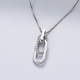 collar de plata 925 para mujer con dije de argolla grande diseno 2022