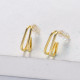 aretes de argolla color dorado plata 925 estilo en moda para mujer