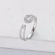 Anillos de Plata 925 ajustable de moda clips Diamantes triturados